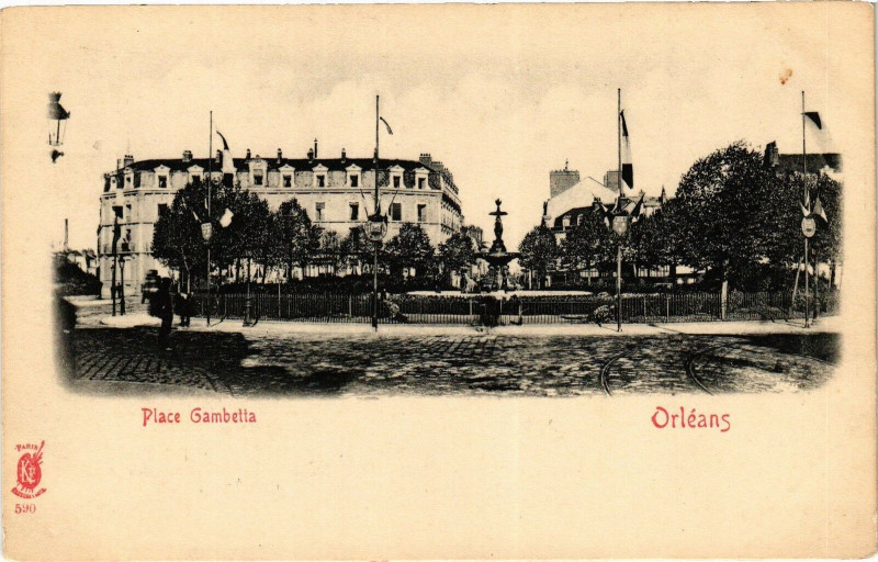 Carte postale ancienne Orleans - Place Gambetta à Orléans