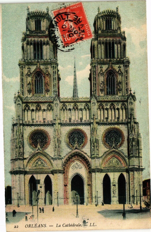 Carte postale ancienne Orleans - La Cathédrale à Orléans
