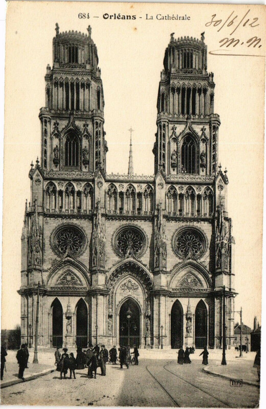 Carte postale ancienne Orleans - La Cathédrale à Orléans
