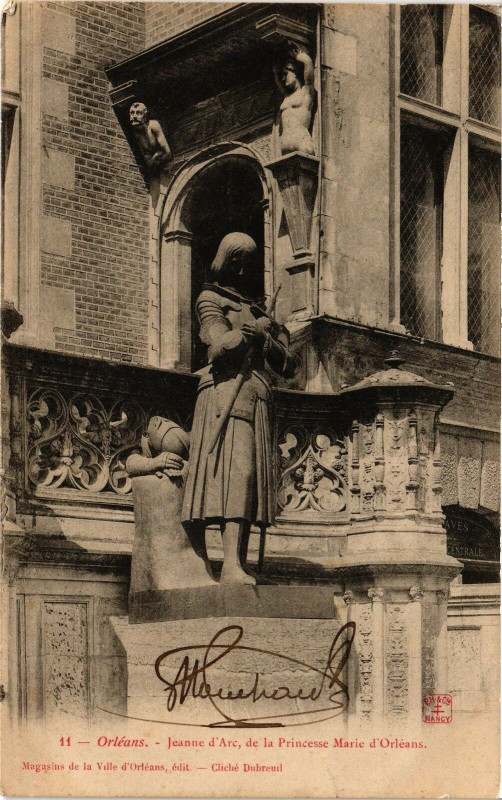 Carte postale ancienne Orleans - Jeanne d'Arc de la Princesse Marie d'Orleans à Orléans