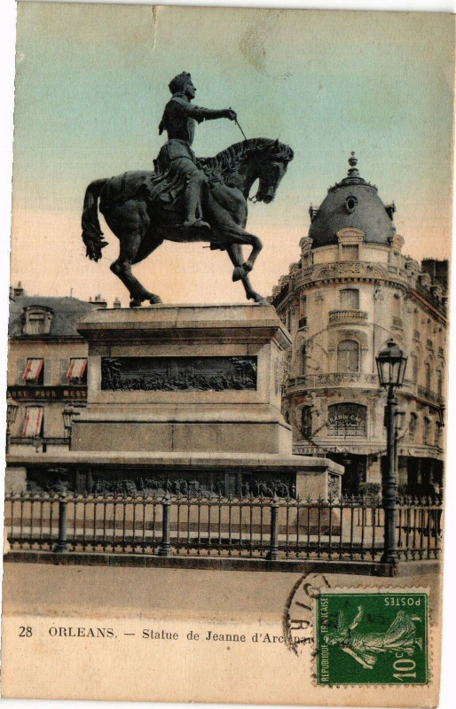 Carte postale ancienne Orleans - Statue de Jeanne d'Arc à Orléans