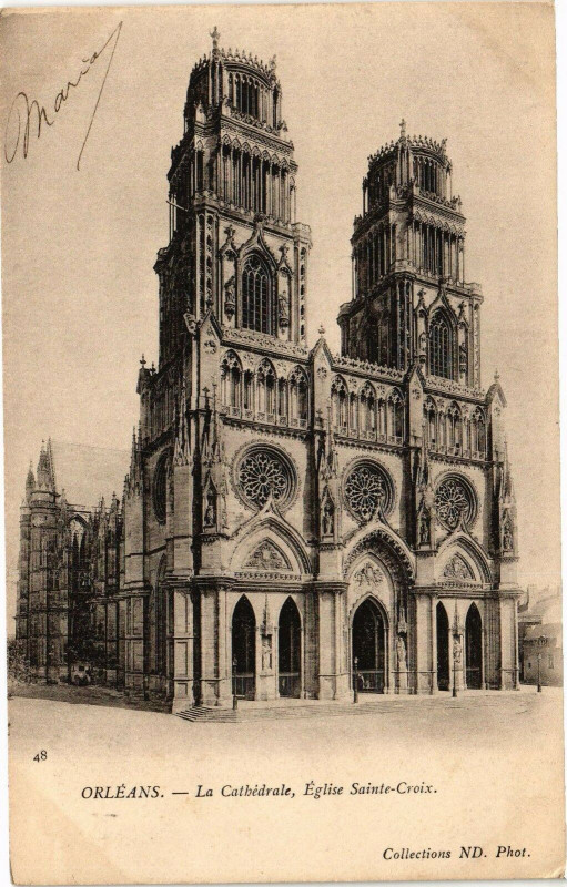 Carte postale ancienne Orleans - La Cathédrale à Orléans