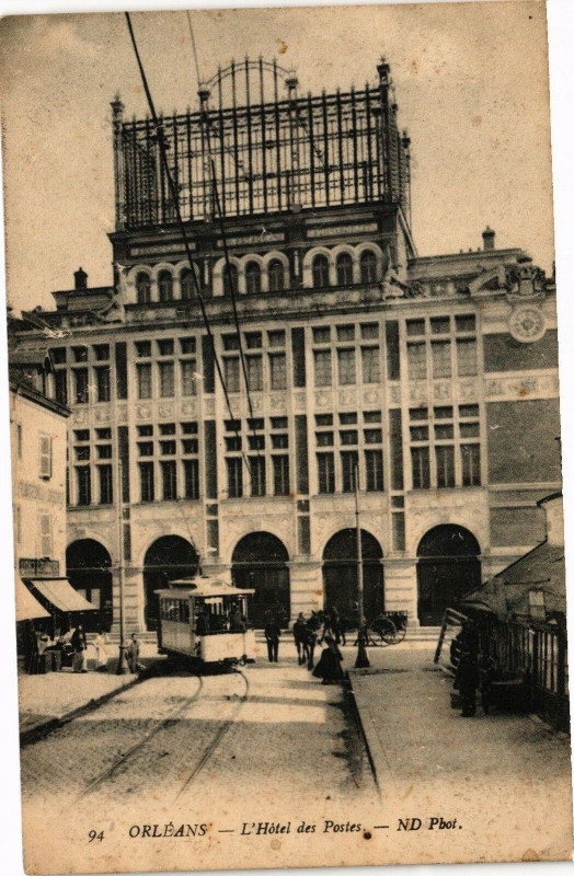 Carte postale ancienne Orleans - L'Hotel des Postes à Orléans