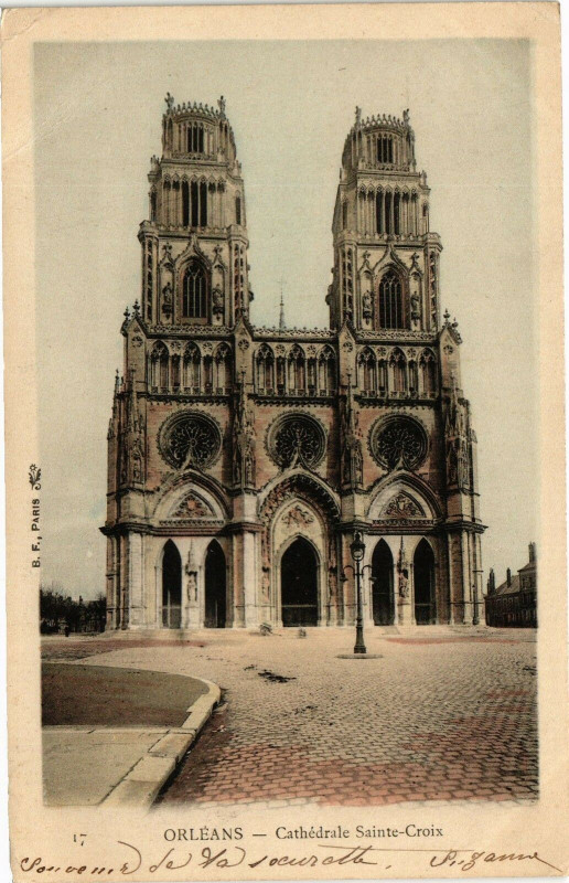 Carte postale ancienne Orleans - Cathédrale St-Croix à Orléans