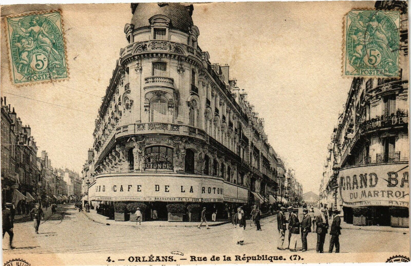 Carte postale ancienne Orleans - Rue de la Republique à Orléans