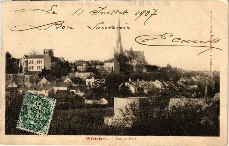 Carte postale ancienne Pithieviers - Vue générale