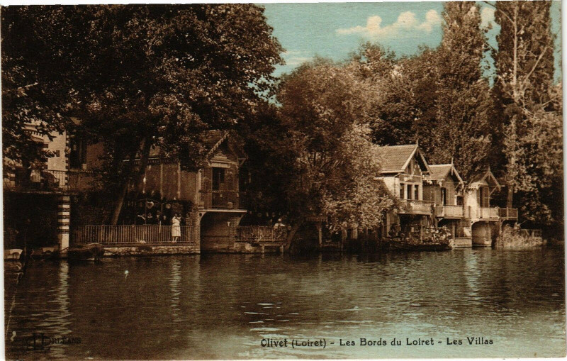Carte postale ancienne Olivet - Les Bords du Loiret - Les Villas à Olivet