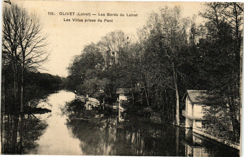 Carte postale ancienne Olivet - Les Bords du Loiret à Olivet