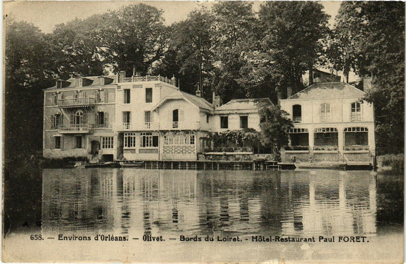 Carte postale ancienne Olivet - Bords du Loiret à Olivet