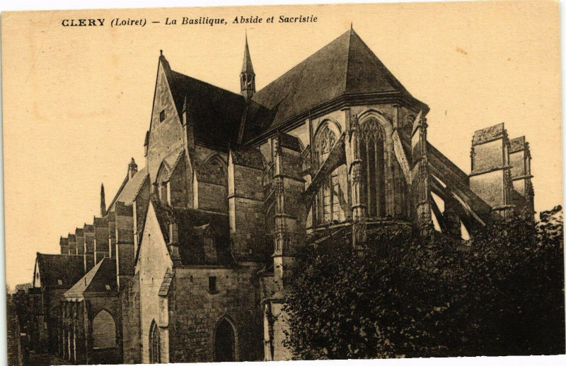 Carte postale ancienne Clery - La Basilique