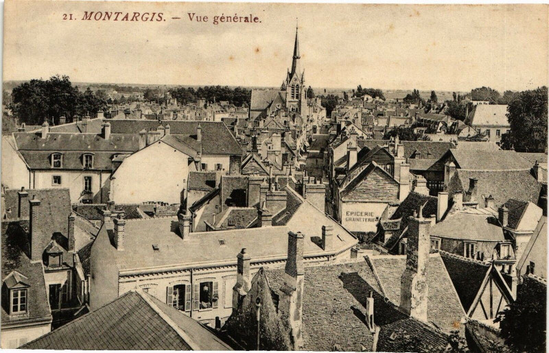 Carte postale ancienne Montargis-Vue générale à Montargis