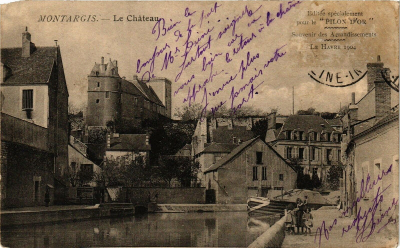 Carte postale ancienne Montargis-Le Chateau à Montargis