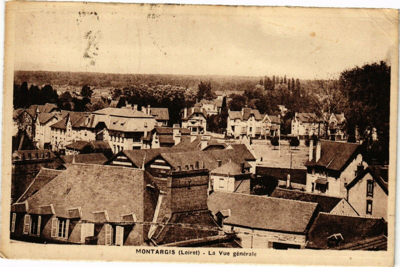 Carte postale ancienne Montargis-La Vue générale à Montargis