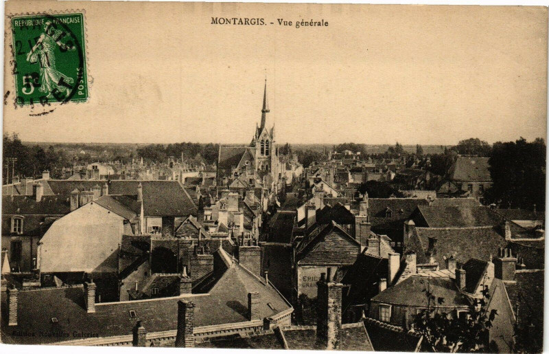 Carte postale ancienne Montargis-Vue générale à Montargis