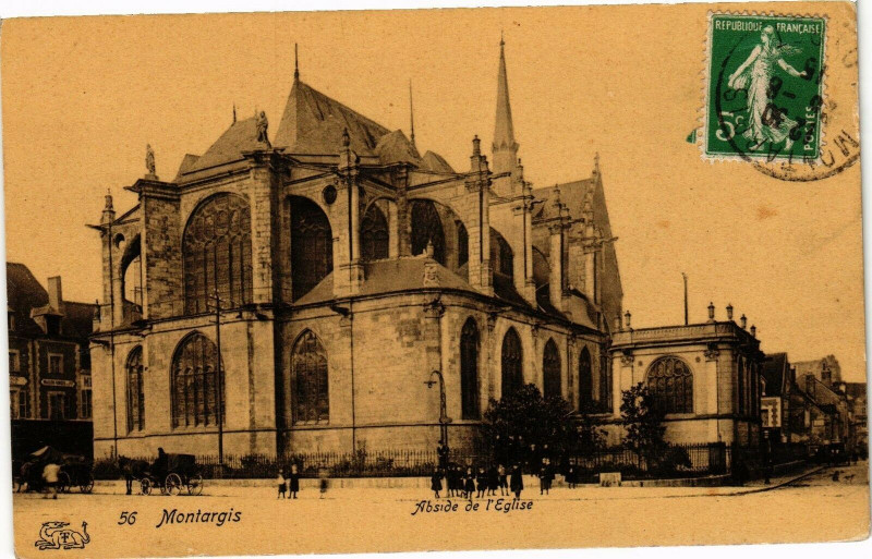 Carte postale ancienne Montargis-Abside de l'Eglise à Montargis