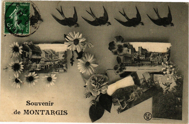 Carte postale ancienne Souvenir de Montargis à Montargis