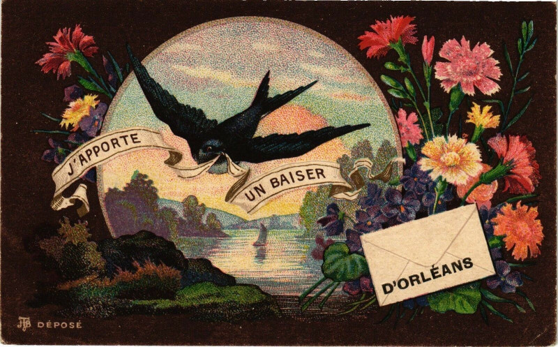 Carte postale ancienne J'Apporte un Baiser d'Orleans