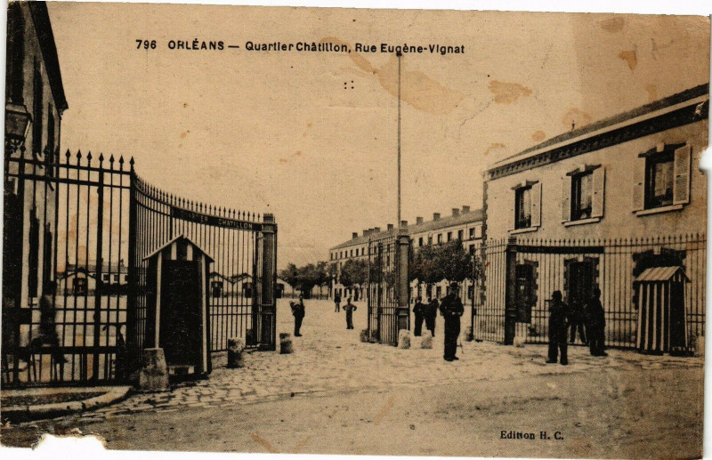 Carte postale ancienne Orleans-Quartier Chatillion-Rue Eugene Vignal à Orléans