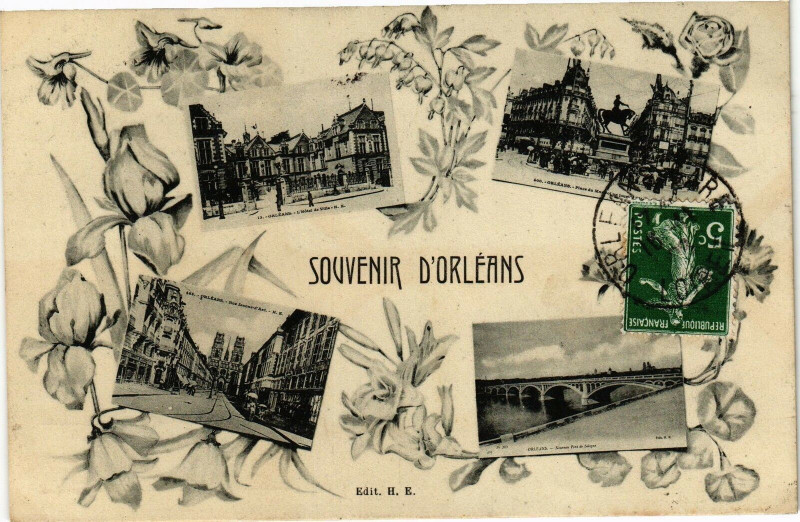Carte postale ancienne Orleans-Souvenir d'Orleans à Orléans