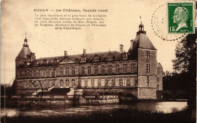 Carte postale ancienne Sully-Le Chateau facade nord