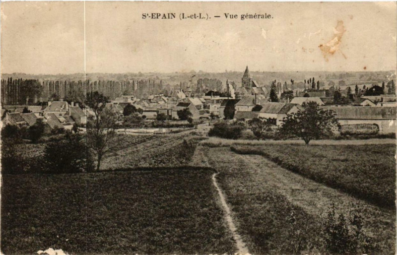 Carte postale ancienne Saint-Epain Vue générale