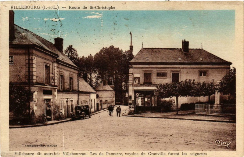Carte postale ancienne Villebourg Route de Saint-Christophe à Villebourg