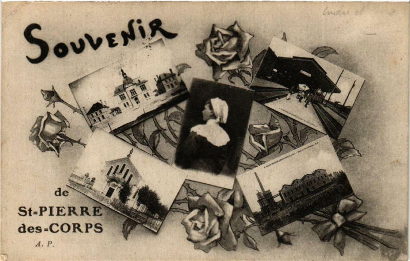 Carte postale ancienne Souvenir de Saint-Pierre-des-Corps à Saint-Pierre-des-Corps