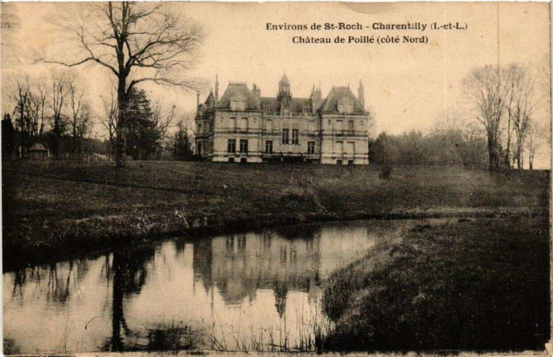 Carte postale ancienne Env. de Saint-Roch Charentilly - Chateau de Poille à Charentilly
