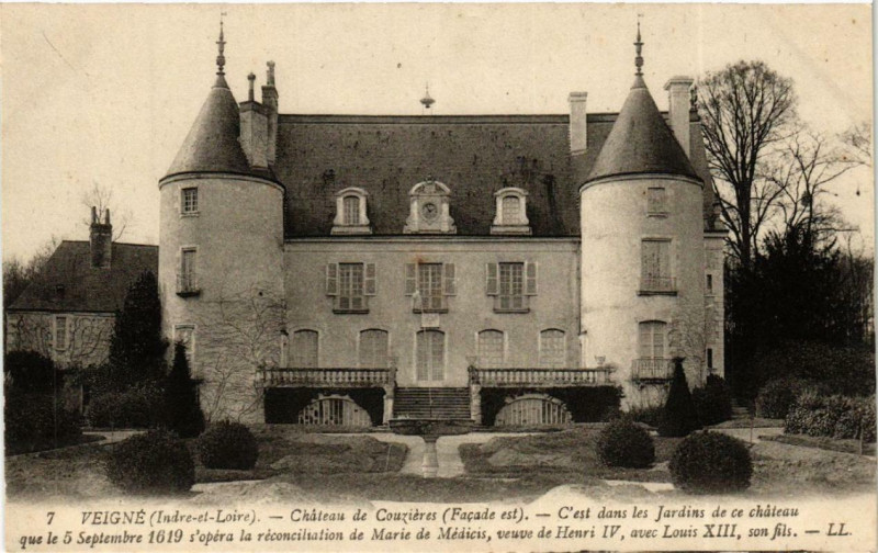 Carte postale ancienne Veigne Chateau de Couzieres à Veigné