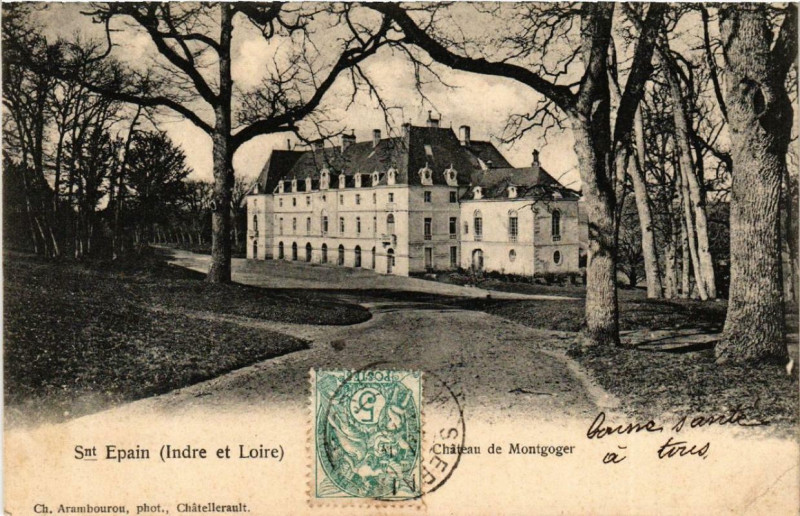 Carte postale ancienne Saint-Epain Chateau de Montgoger
