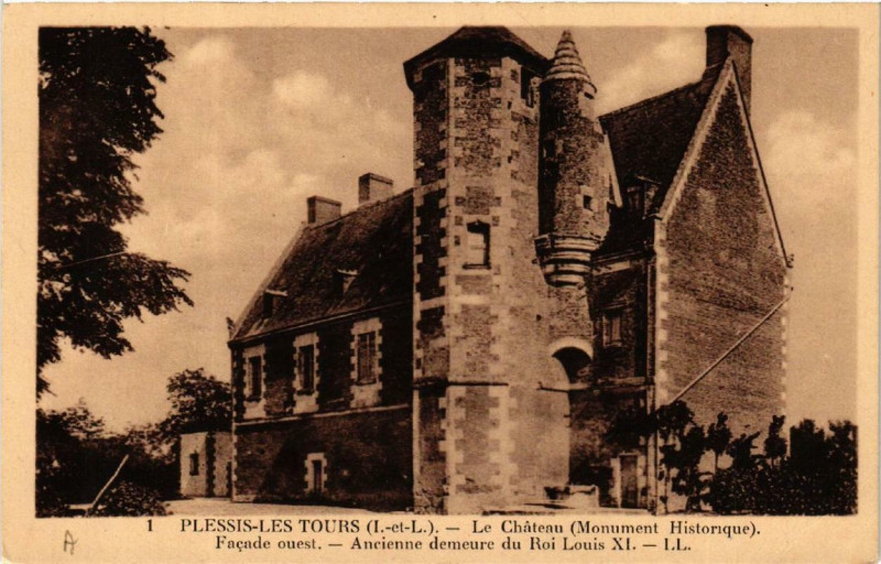 Carte postale ancienne Plessis-les Tours Le Chateau à Tours