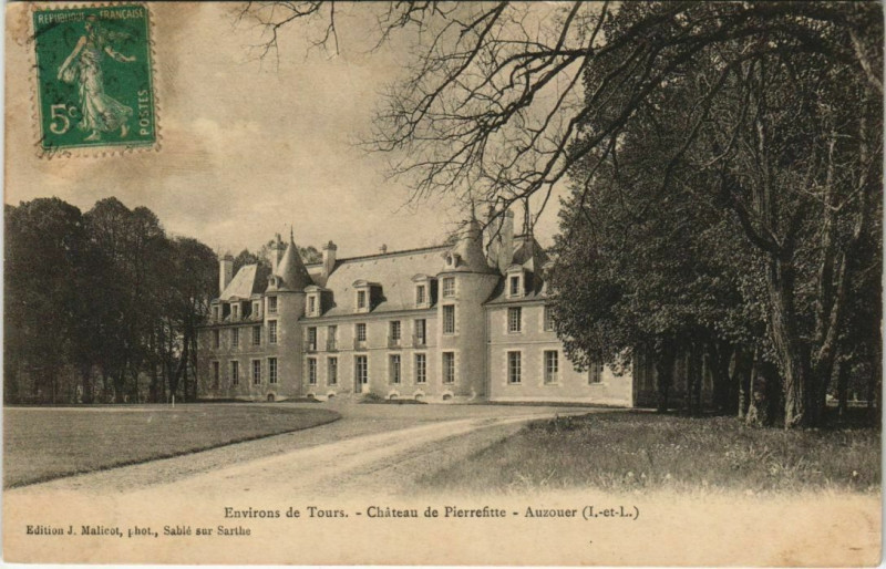 Carte postale ancienne Env. de Tours - Chateau de pierrefitte à Tours