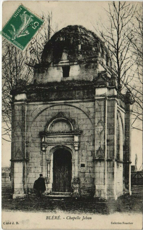 Carte postale ancienne Blere - Chapelle jehan à Bléré