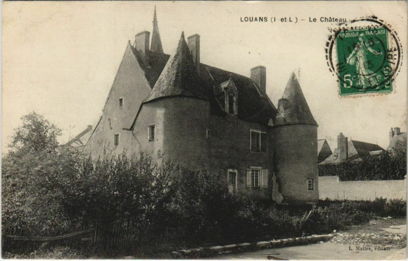 Carte postale ancienne Louans - Le Chateau à Louans