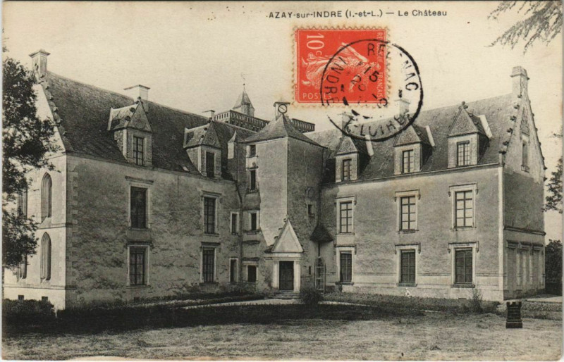 Carte postale ancienne Azay-sur-indre - le Chateau à Azay-sur-Indre