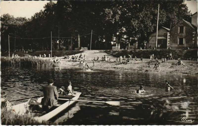 Carte postale ancienne Blere - La Plage Sur Le Cher à Bléré