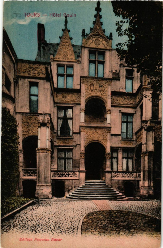 Carte postale ancienne Tours - Hotel Gouin à Tours