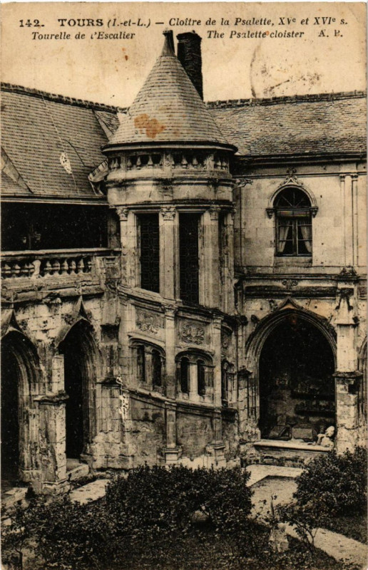 Carte postale ancienne Tours (I.-e-L.) - Cloitre de la Psalette, Xv et Xvi s. Tourelle de à Tours