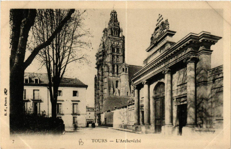 Carte postale ancienne Tours - L'Archeveche à Tours