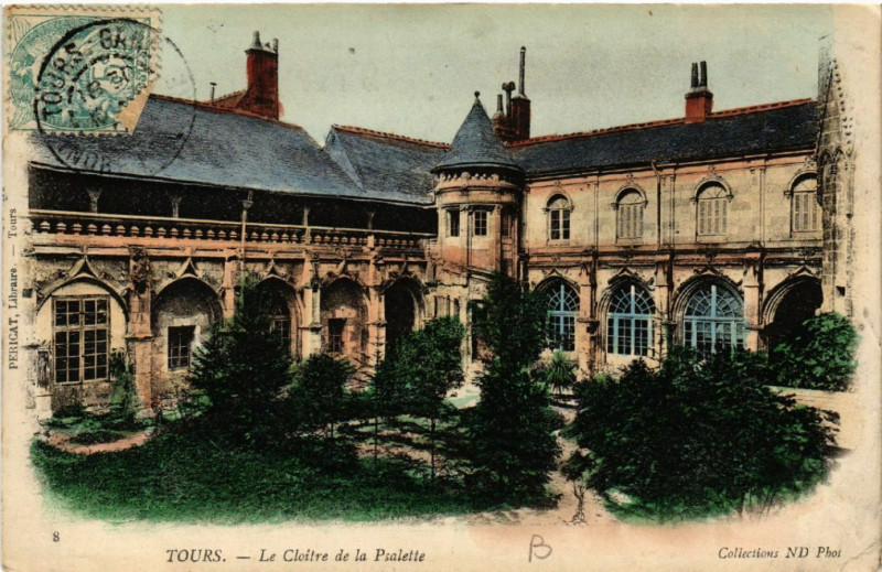 Carte postale ancienne Tours - Le Cloitre de la Psalette à Tours