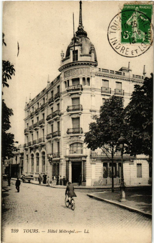 Carte postale ancienne Tours - Hotel Metropol à Tours