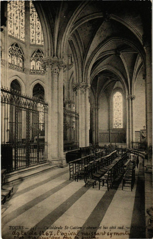 Carte postale ancienne Tours - Cathedrale St-Gatien à Tours