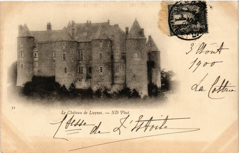 Carte postale ancienne Le Chateau de Luynes à Luynes