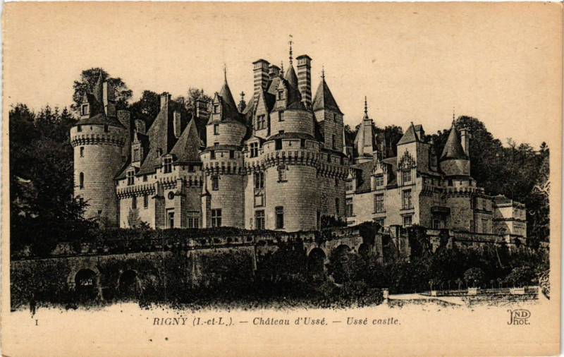 Carte postale ancienne Rigny - Chateau d'Usse - Usse castle