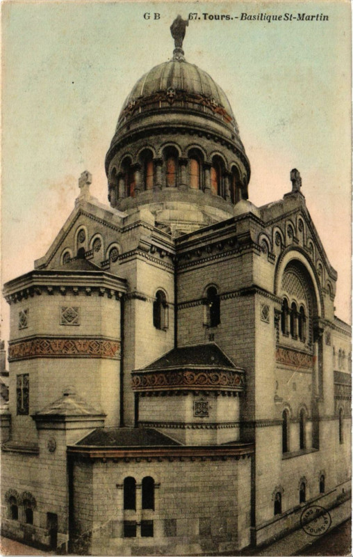 Carte postale ancienne Tours - Basilique St-Martin à Tours
