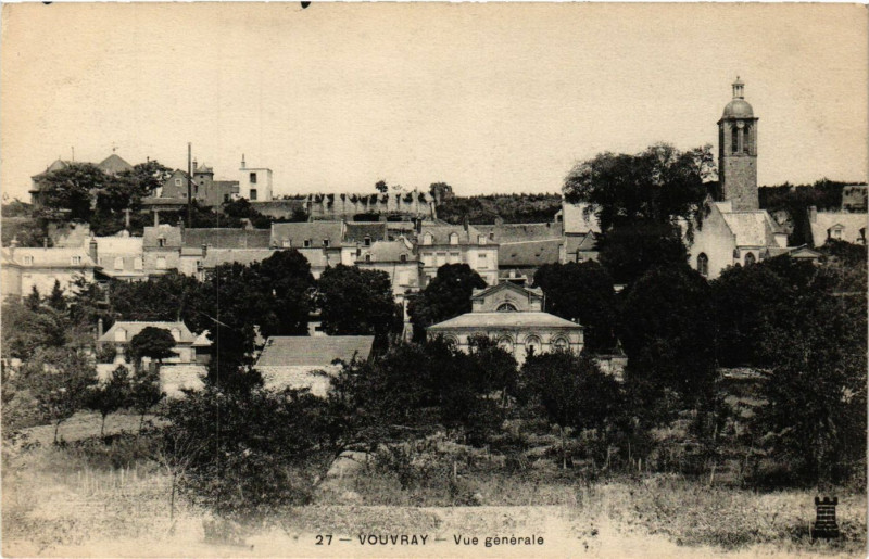 Carte postale ancienne Vouvray - Vue générale à Vouvray