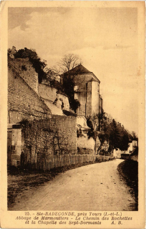 Carte postale ancienne Ste-Badegonde pres Tours à Tours