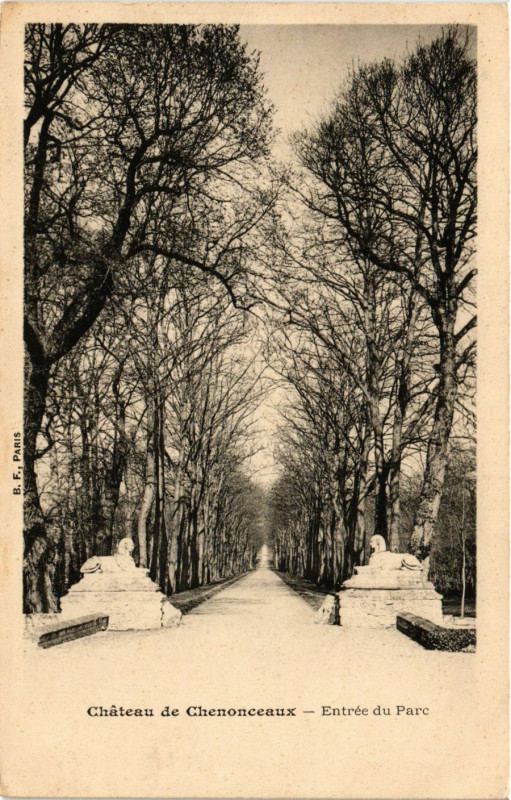 Carte postale ancienne Chateau de Chenonceaux - Entrée du Parc à Chenonceaux