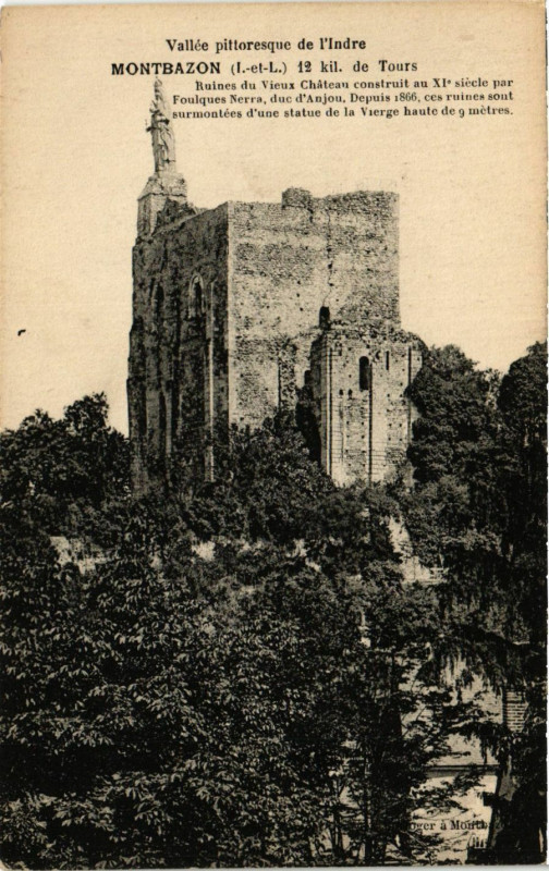 Carte postale ancienne Montbazon - Vallée pittoresque de l'Indre à Montbazon