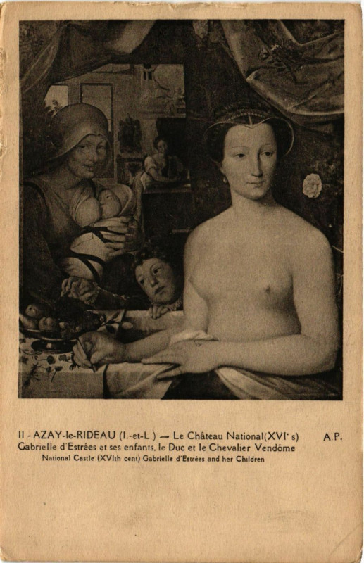 Carte postale ancienne Azay-le-Rideau - Le Chateau National à Azay-le-Rideau